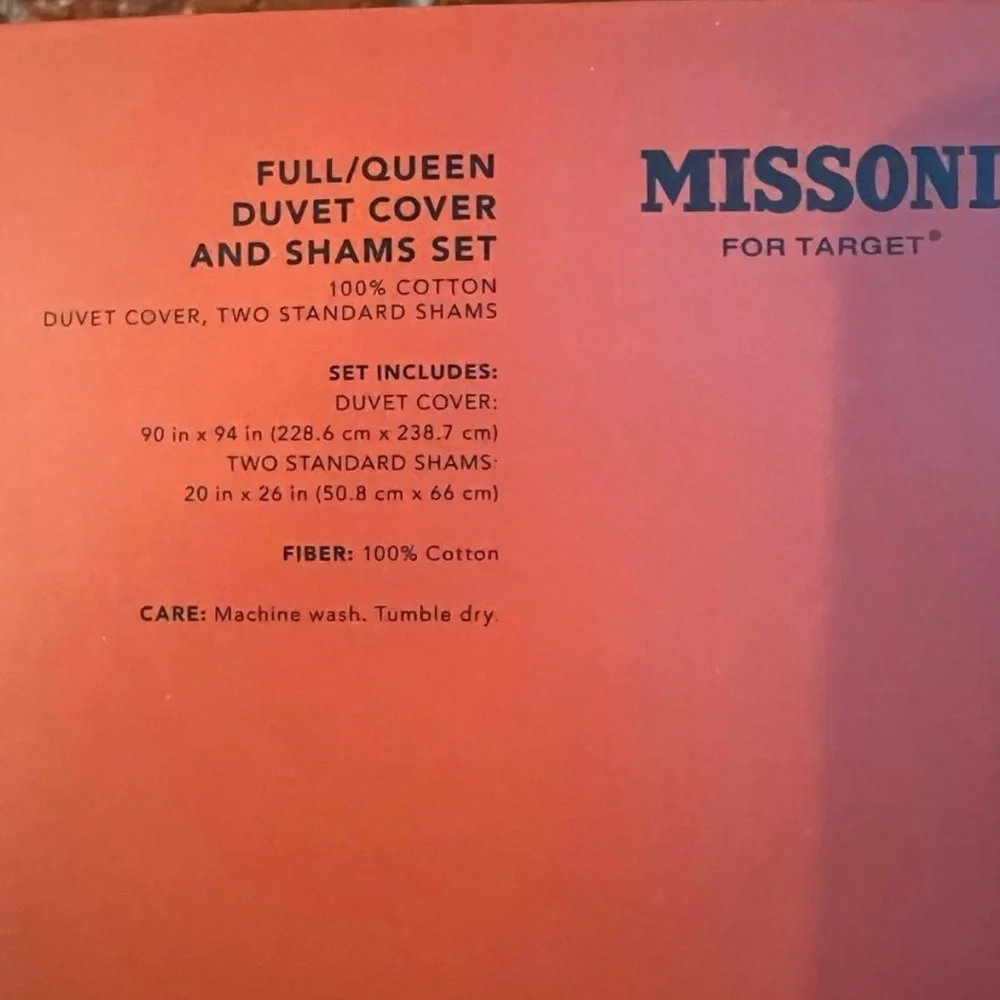 Missoni for Target Zigzag Bedding Full Queen👸Duvet & 2 pillowshams🛌Get to Bed! - Picture 3 of 11